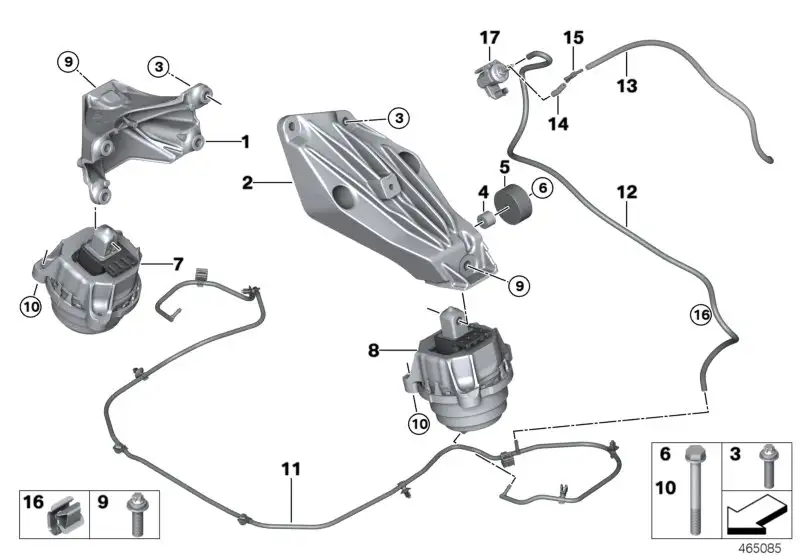 BMW Motorlager rechts 22116860486 - Bildposition 07