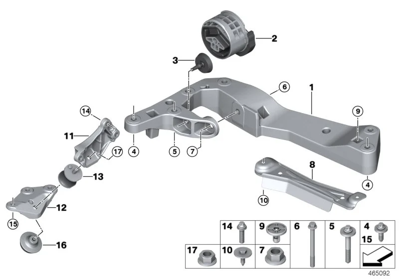 BMW ASA-Schraube F90 F91 F92 F93 F95 F96 F97 F98 G01 G02 G05 G06 G07 G11 G12 G14 G15 G16 G20 G21 G28 G30 G31 G32 22326865850