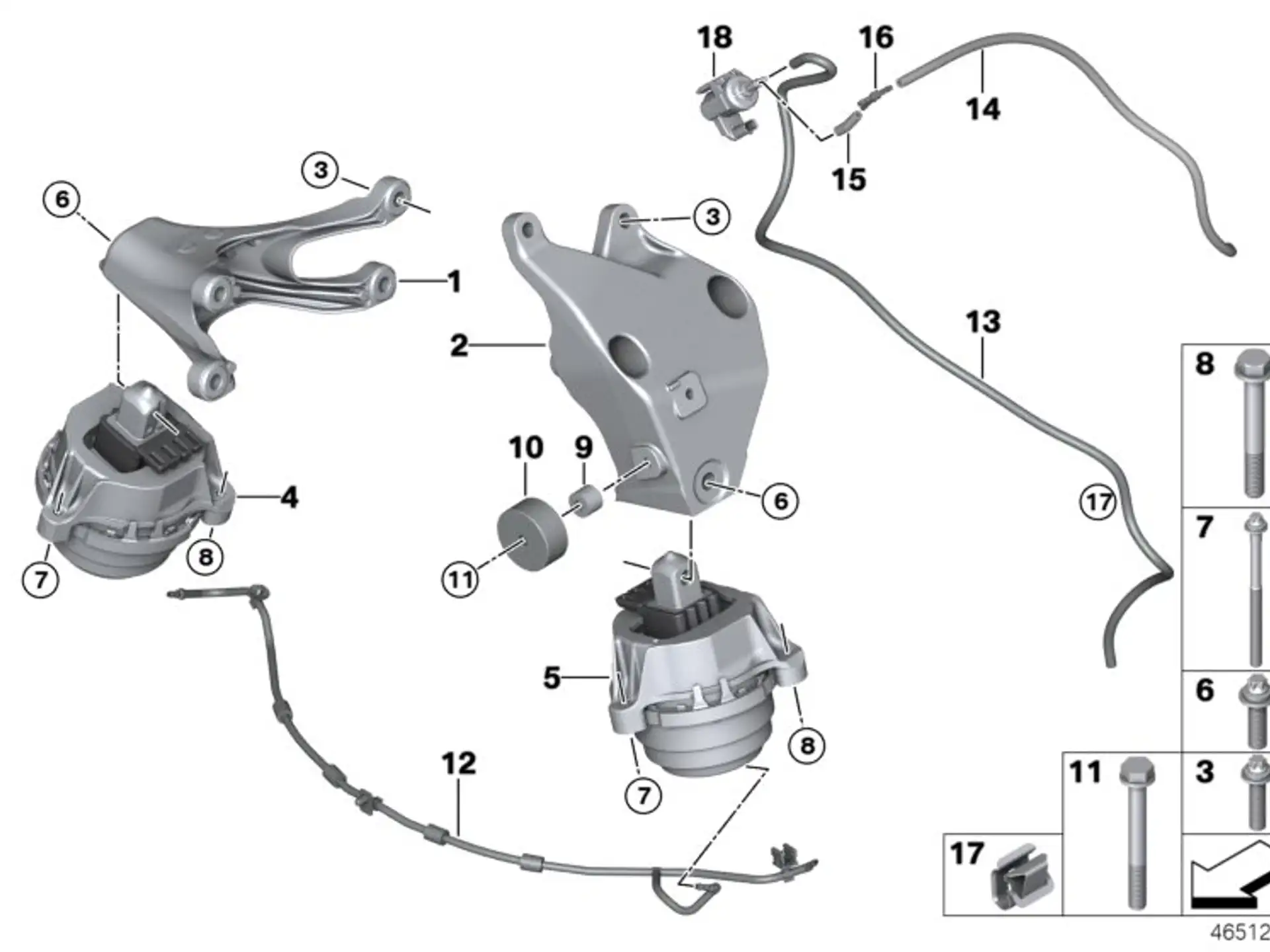 BMW Motorlager links G11 G12 G30 G31 G32 22116860477