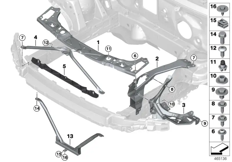 BMW V-Stütze unten F57 51647382000