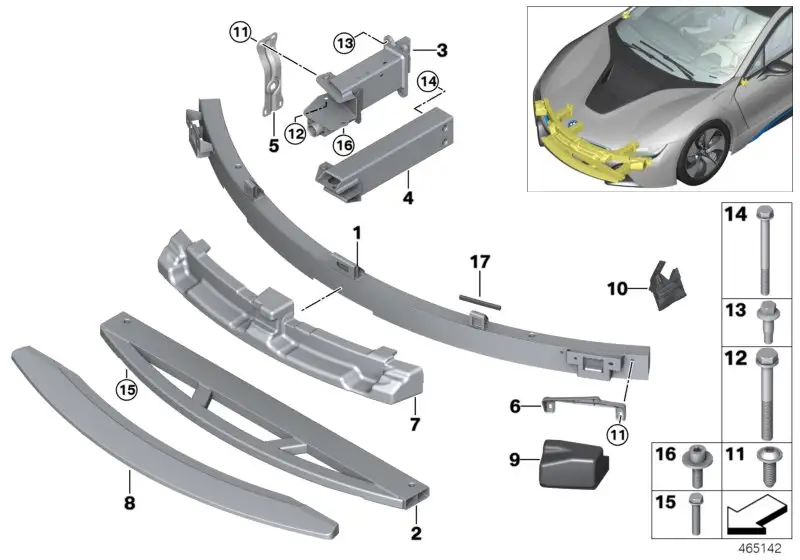 BMW Stossabsorber vorne rechts 51117351808