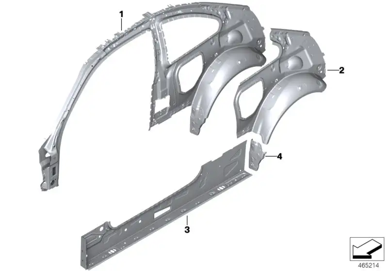 BMW Längsträger innen rechts 41127297854 - Bildposition 03