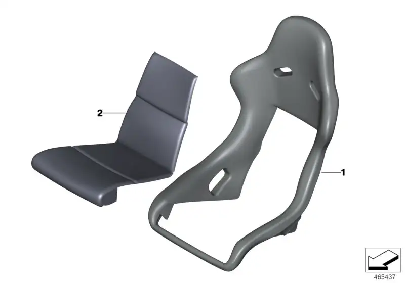 BMW Satz Sitzpolster F82 52108072475 - 4er F82