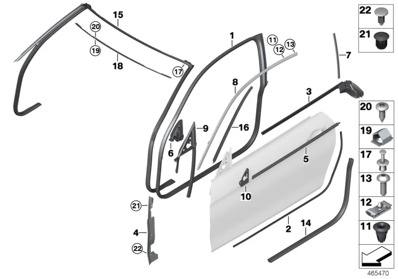 BMW Kantenschutz Tür links F32 F82 51767369303