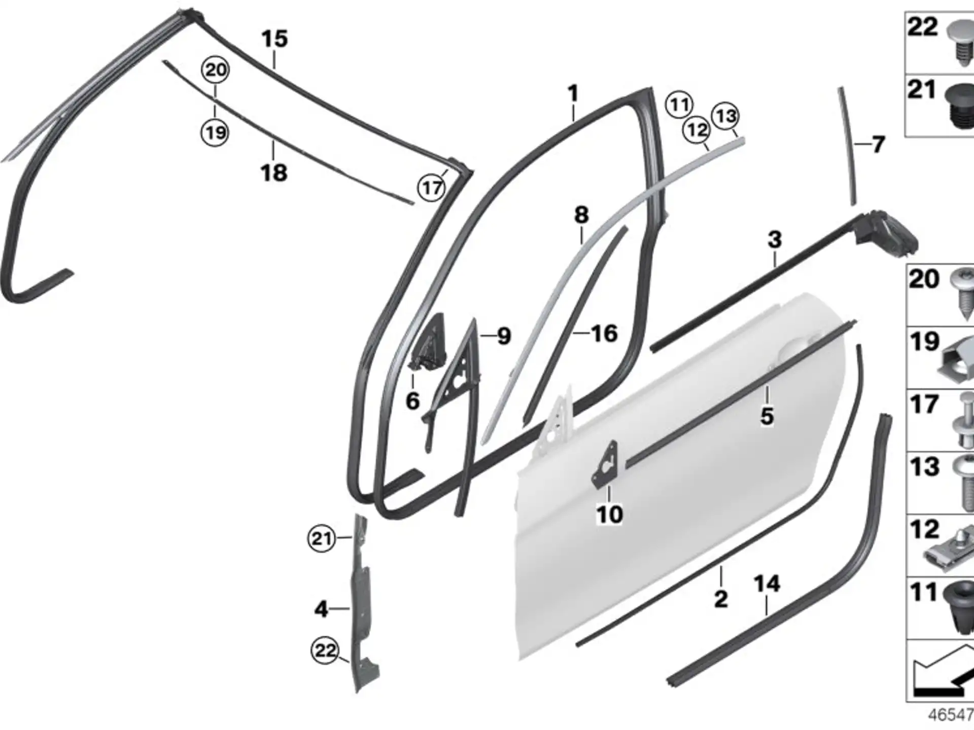 BMW Kantenschutz Tür links F32 F82 51767369303