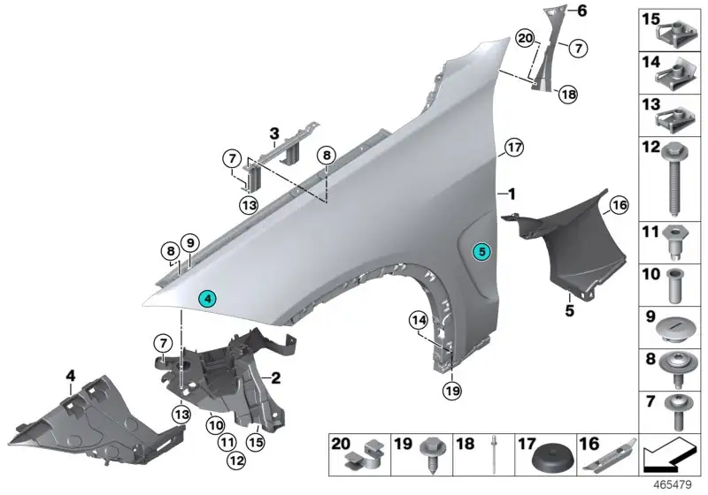 BMW Seitenwand vorn links 51658056337 - Bildposition 01