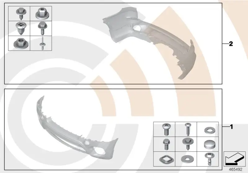 BMW Satz Anbauteile Stossfänger hinten E70 E71 E72 51122413990 -