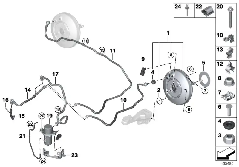 BMW Unterdruckpumpe F30 F39 F45 F48 I12 I15 F60 34336851289
