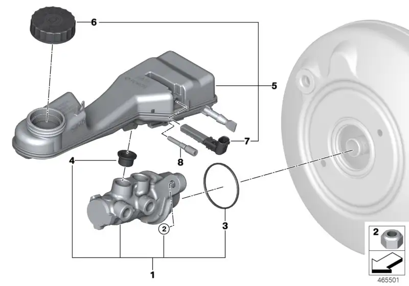 BMW Hauptbremszylinder F39 F20 F44 F45 F46 F48 F54 F56 F57 F60 34