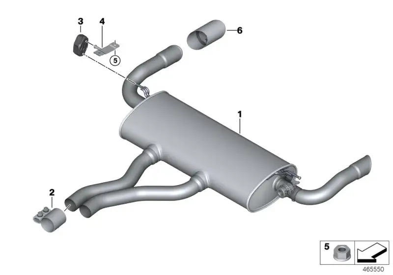 BMW Endrohrblende schwarzchrom F26 18308647489 - Bildposition 06