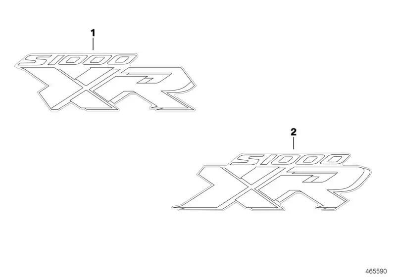 BMW Schriftzug "S1000XR" rechts K49 51148555630 - Bildposition 02