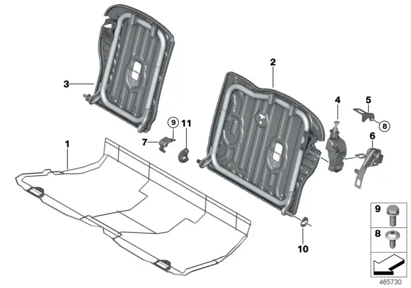 BMW Cargo-Verstelleinheit hinten rechts F55 F56 F56E 52207317712