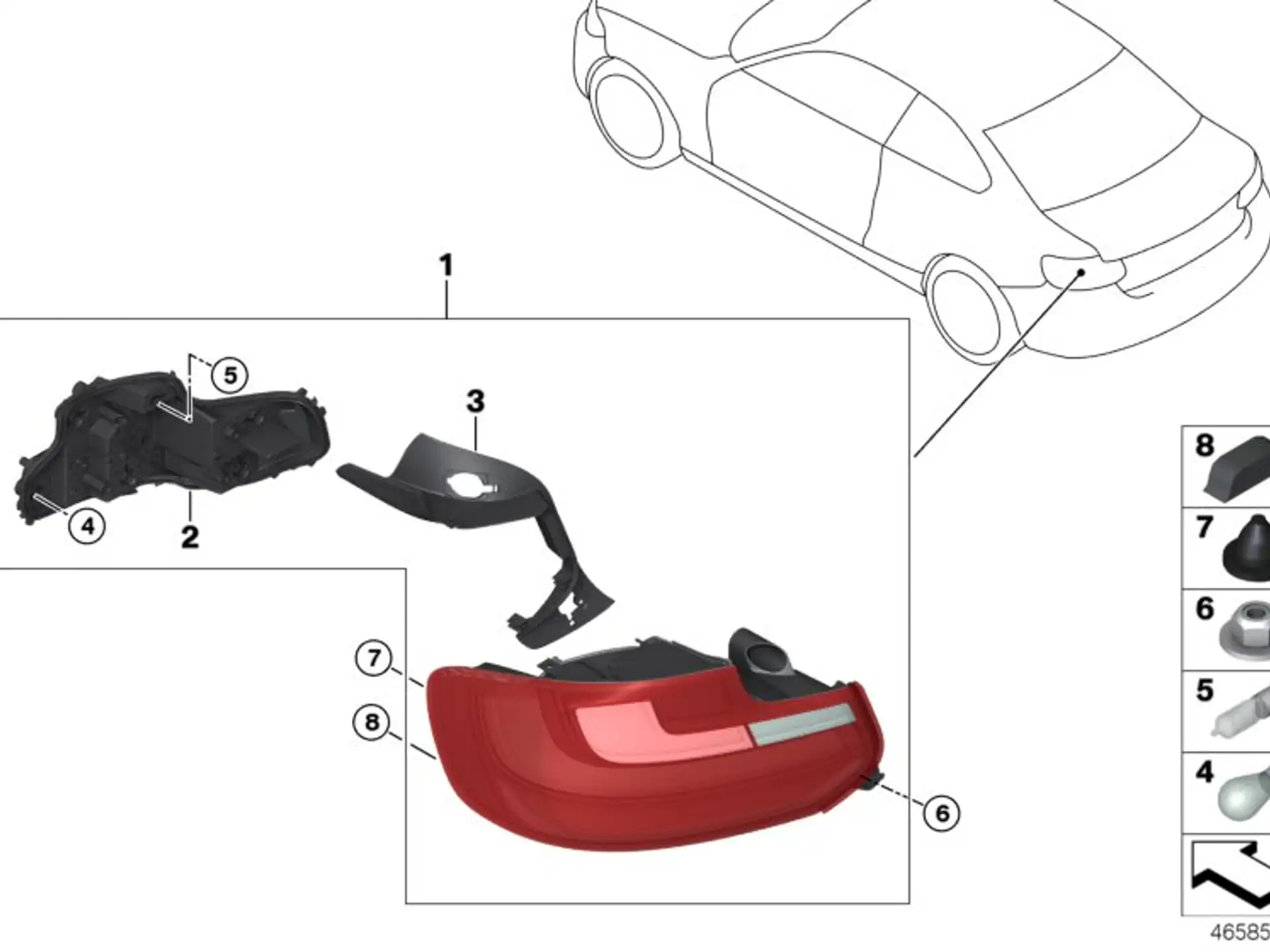 BMW Heckleuchte links F22 F23 F87 63217295423