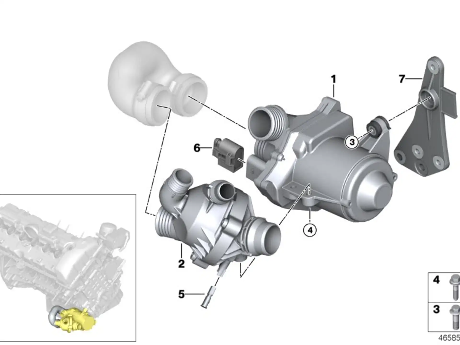 BMW Thermostat E60 E61 E63 E64 E65 E66 E81 E82 E83 E84 E85 E86 E87 E88 E89 E90 E91 E92 E93 11537549476