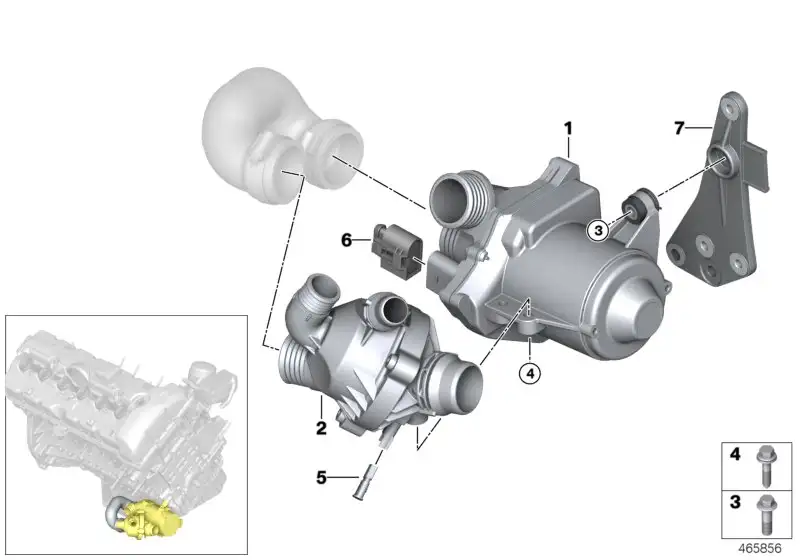 BMW Thermostat E60 E61 E63 E64 E65 E66 E81 E82 E83 E84 E85 E86 E8