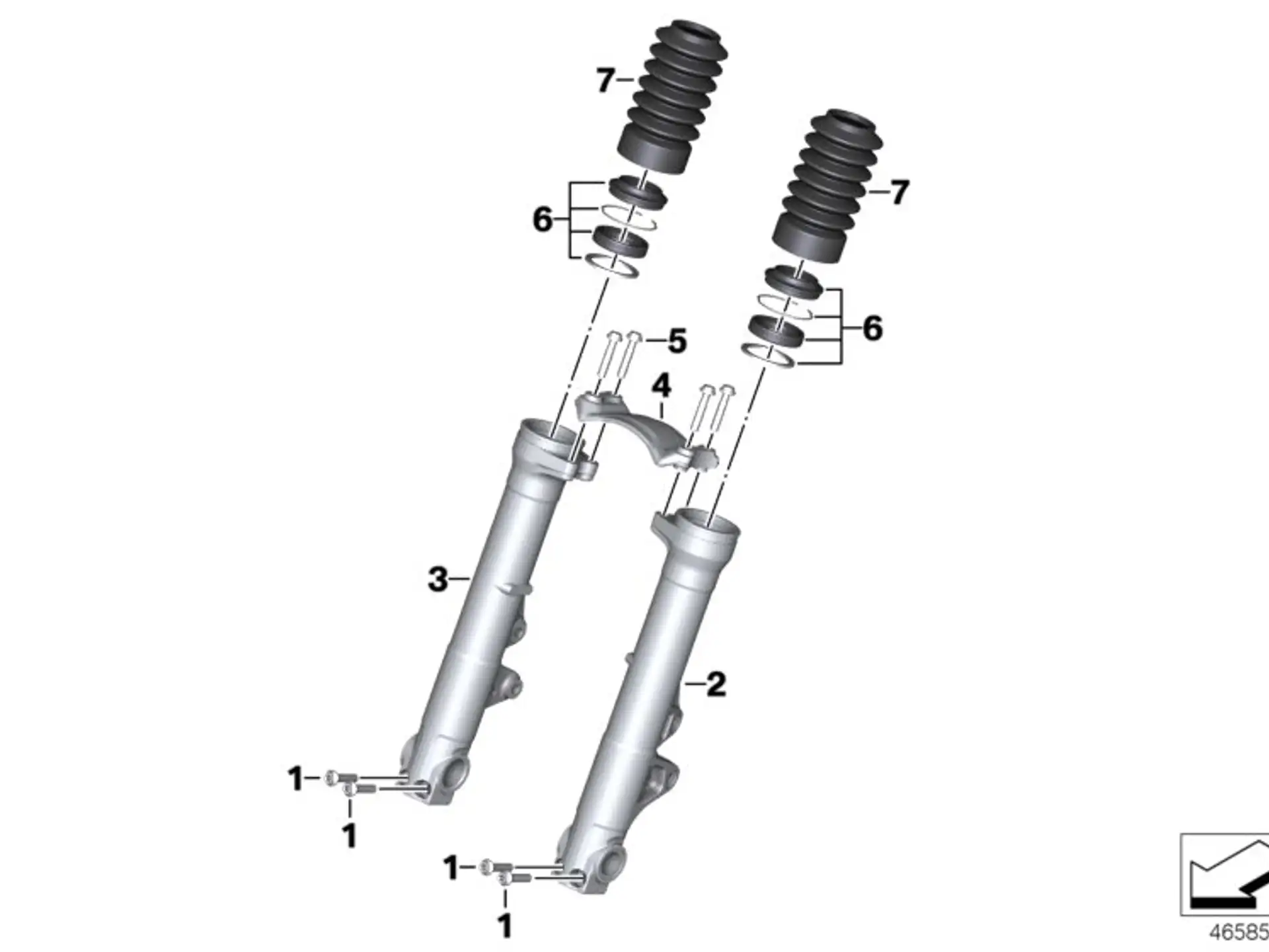 BMW ISA-Schraube K21 K22 K23 K32 K33 K34 K46 K47 K50 K51 K52 K53 K54 K67 K69 K80 K81 K82 K83 K84 07129907380