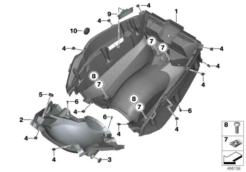 BMW Gepäckfachboden K19 46638559640