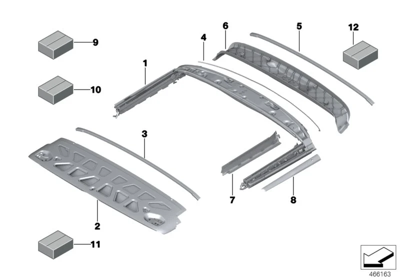 BMW Dachkassette F57 54347364804