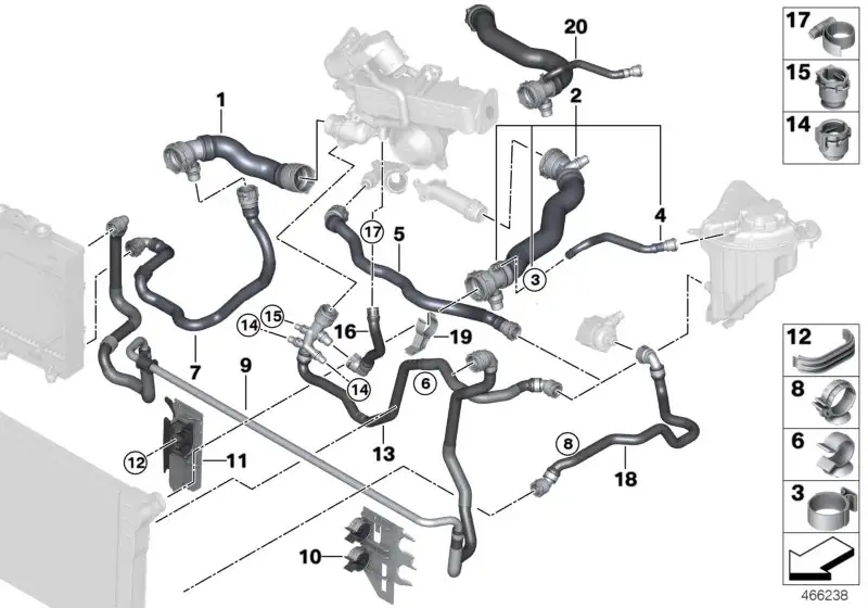 BMW Kühlmittelschlauch F01 F02 F07 F10 F11 17127811984 - Bildposi