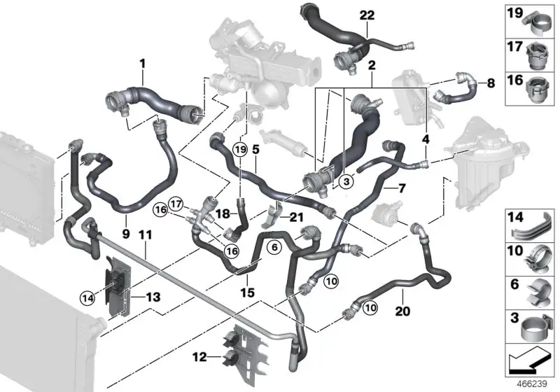 BMW Haltebügel F01 F02 F06 F07 F10 F11 F12 F13 17217591191