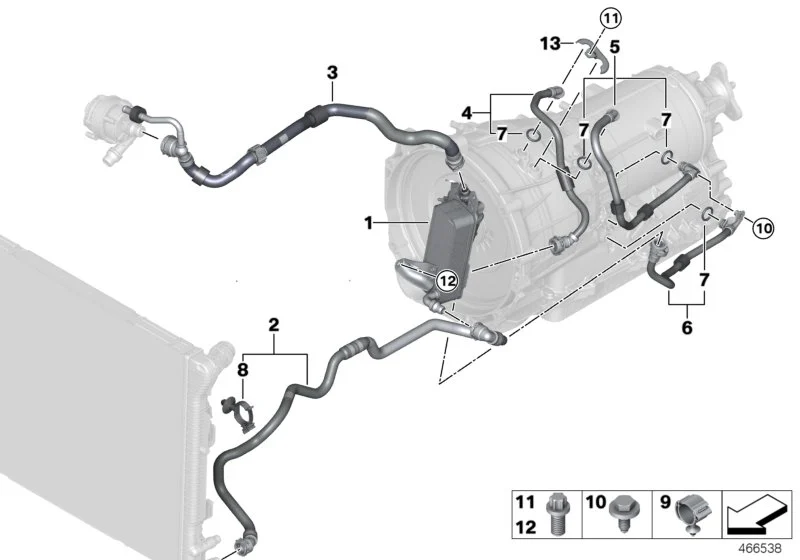 BMW Getriebeölkühler F30 G01 G02 G11 G12 G30 G31 G32 17218607237