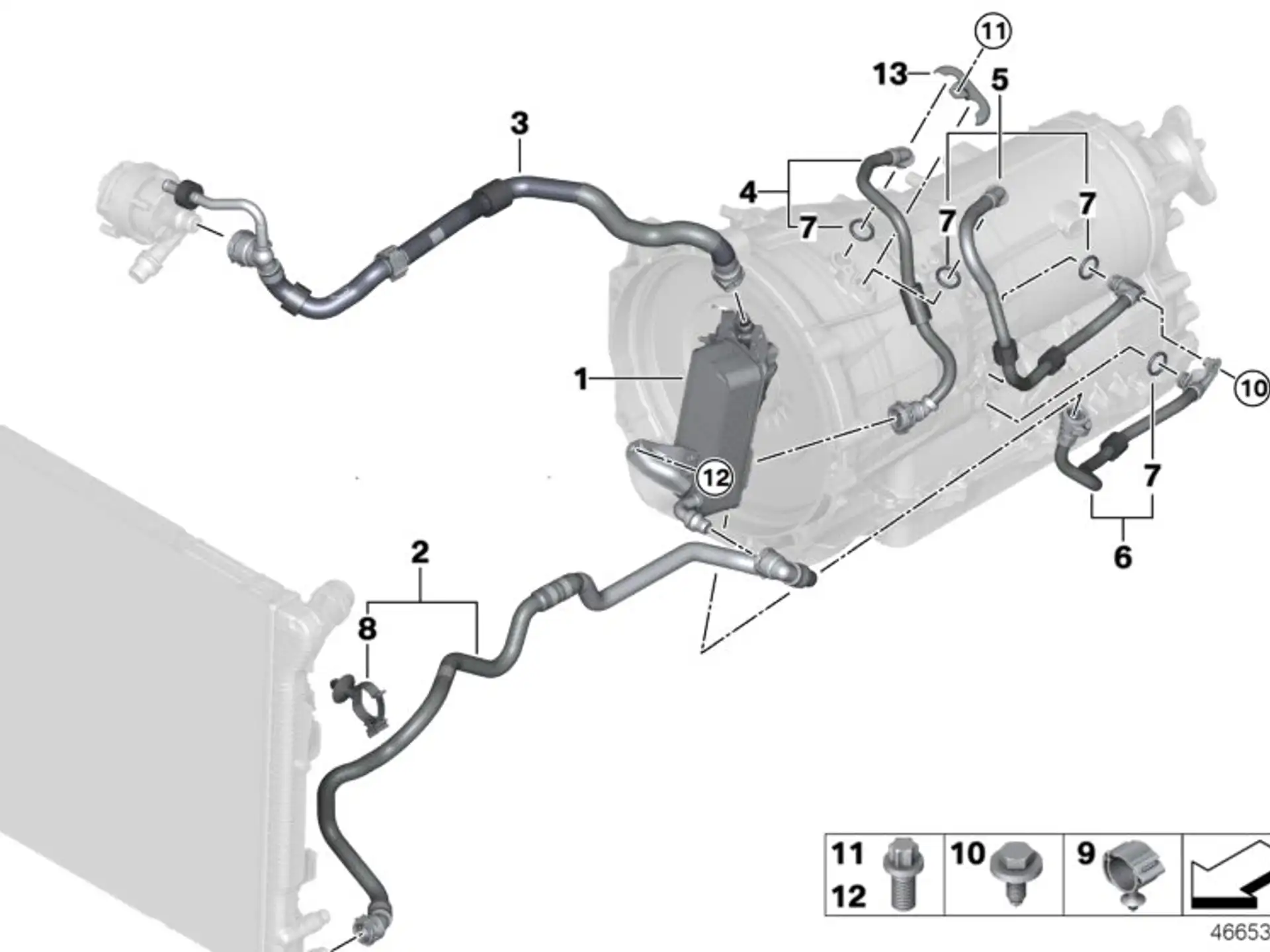BMW Getriebeölkühler F30 G01 G02 G11 G12 G30 G31 G32 17218607237