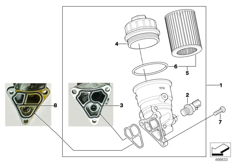 BMW Ölfilterdeckel R50 R52 R53 11427563763 - MINI R50, MINI R53,