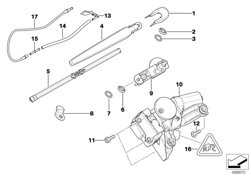 BMW Wischarm E91 61627118206 - 3er E91