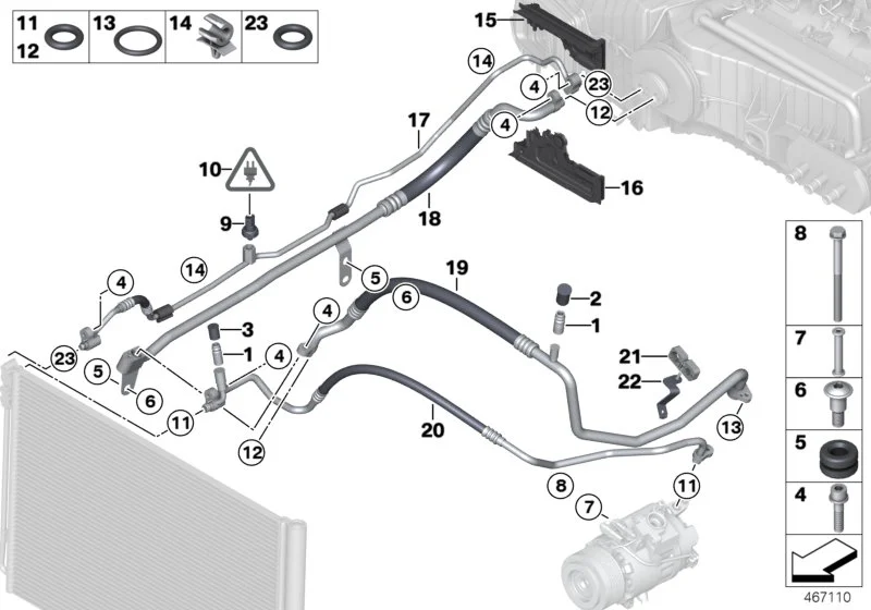 BMW Dichtring d=23 mm E38 E39 E46 E70 E71 E72 E81 E82 E84 E87 E88 E89 E90 E91 E92 E93 F01 F02 F04 F06 F07 F10 F11 F12 F13 F15 F16 F20 F21 F22 F23 F30 F31 F32 F33 F34 F36 F80 F82 F83 F85 F86 F87 F87N 64508363041