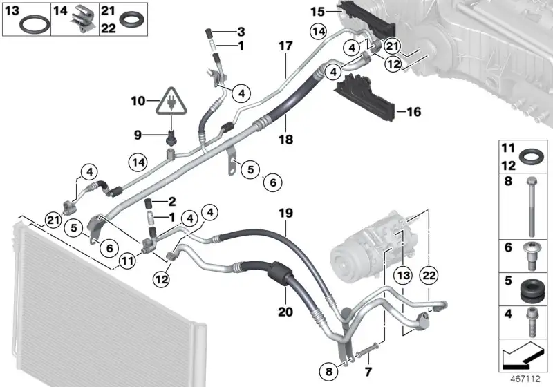 BMW Druckrohr F01 F02 F06 F12 F13 64539231047