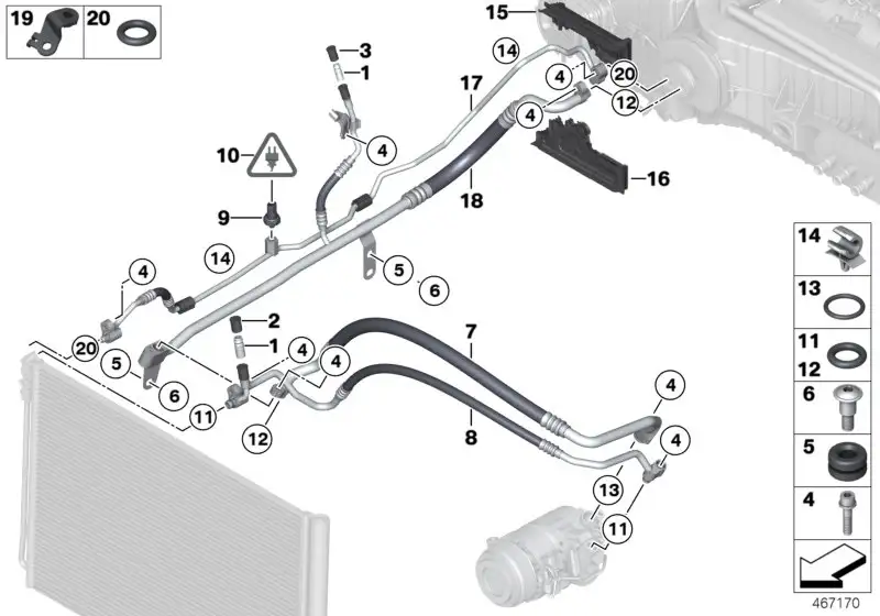BMW Druckleitung F01 F02 F07 F10 F11 64539250710