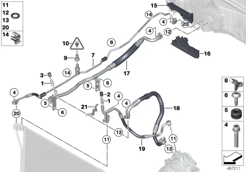 BMW Saugleitung F06 F10 F12 F13 64539218927