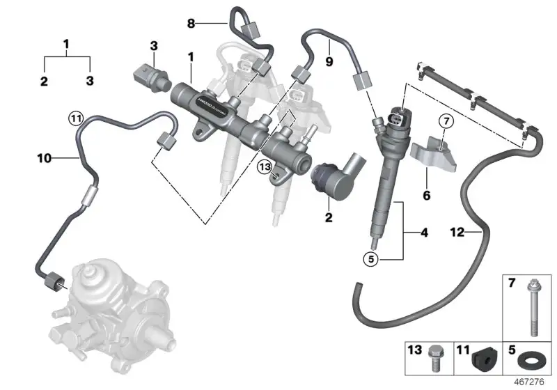 BMW Leitung Lecköl F20 F21 F39 F44 F45 F46 F48 F54 F55 F56 F57 F6