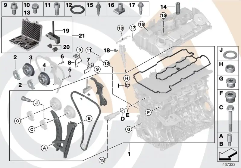 BMW Sechskantschraube mit Scheibe E60 E61 E63 E64 E81 E82 E87 E88