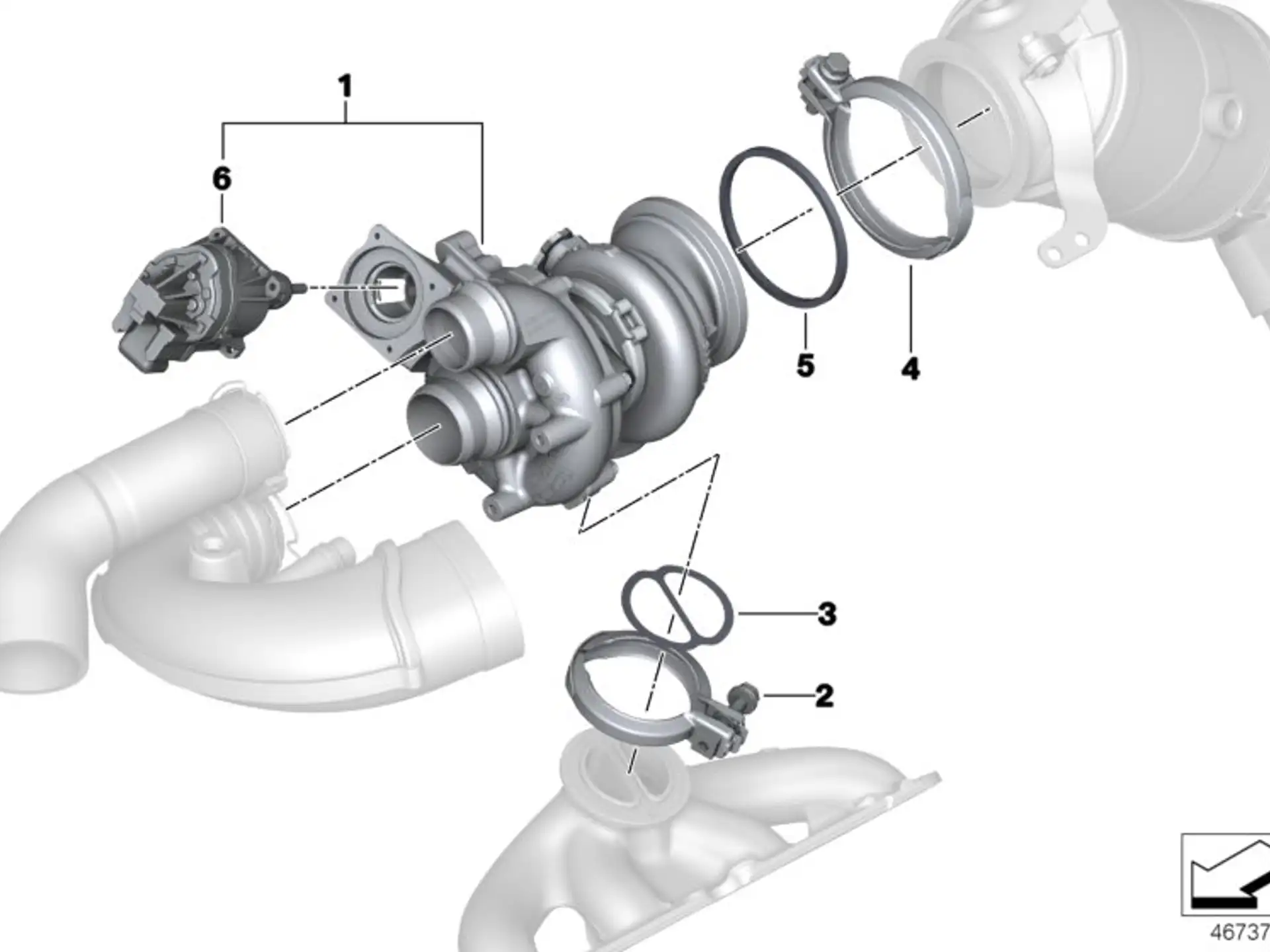 BMW Satz Wastegate-Ventil-Steller G05 G07 G11 G12 G30 11658680616