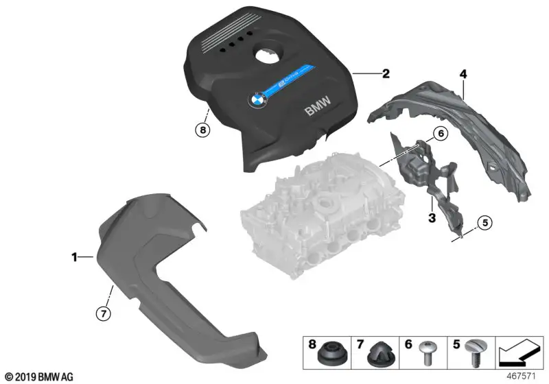 BMW Akustikschaumstoff F20 F21 F22 F23 F30 F31 F32 F33 F34 F36 11