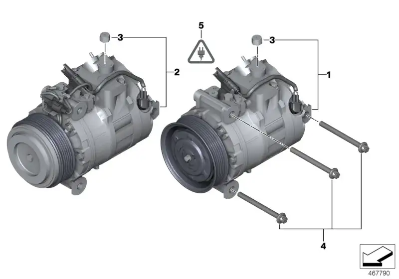 BMW Klimakompressor mit Magnetkupplung E60 E61 E63 E64 E81 E82 E8