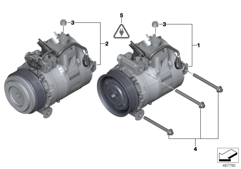 BMW Satz Alu-Schrauben Klimakompressor E60 E61 E63 E64 E65 E66 E70 E81 E82 E83 E84 E87 E88 E89 E90 E91 E92 E93 F01 F02 F10 F11 F25 64550392602