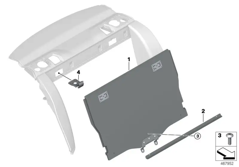 BMW Trennwand Gepäckraum F82 52208067607