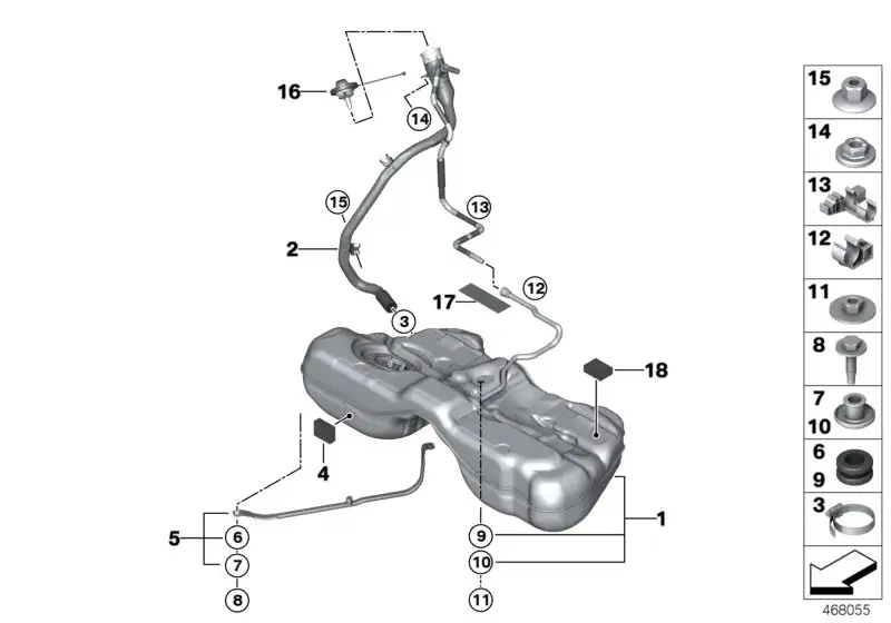 BMW Clip G11 G12 16127407367 - 7er G11 Limousine, 7er G12 Lang Ve
