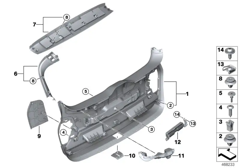 BMW Clip F46 G06 07147448866