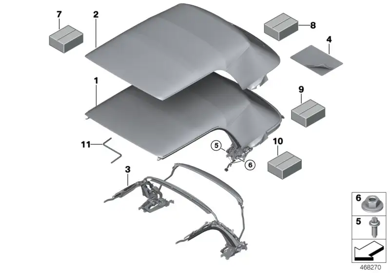 BMW Verdeck Rahmen F57 54347364797