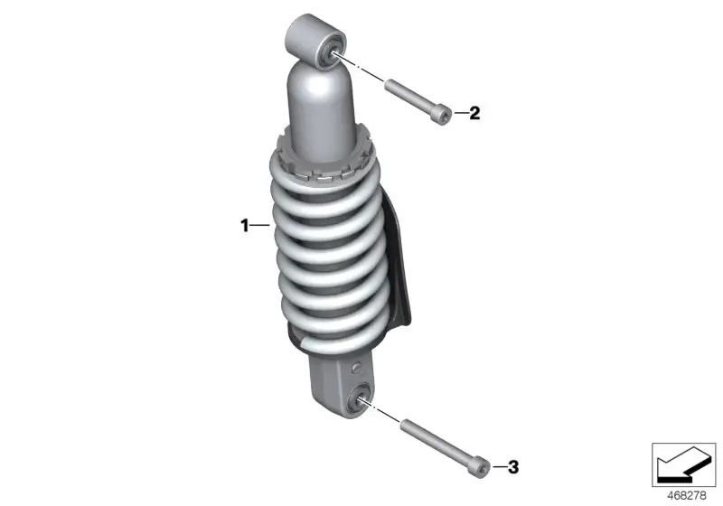 BMW Federbein hinten K23 K33 33548558712 - Bildposition 01