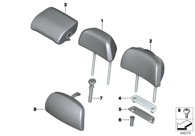 BMW Komfortkissen Kopfstütze G11 G12 52207416166 - Bildposition 0