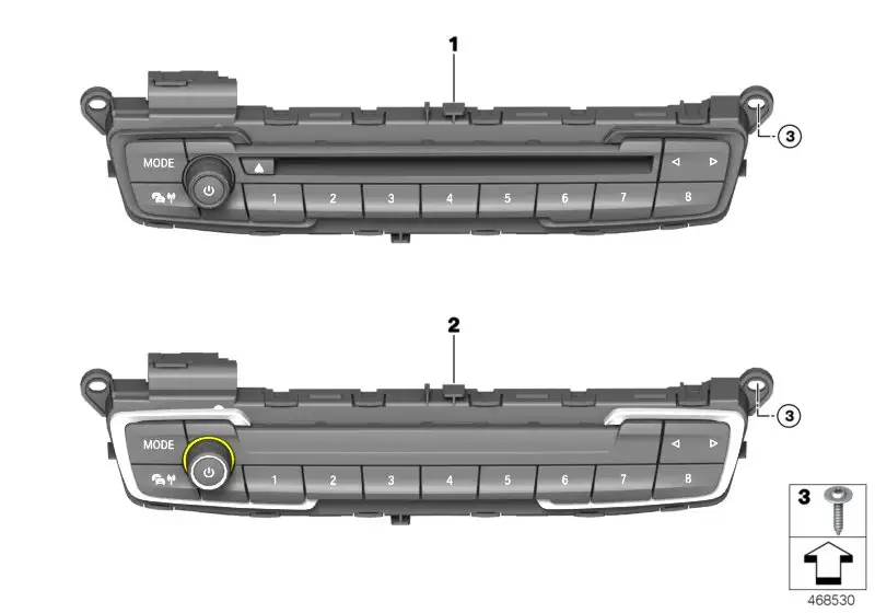 BMW Bedieneinheit Audio F39 F45 F46 F48 64119371456
