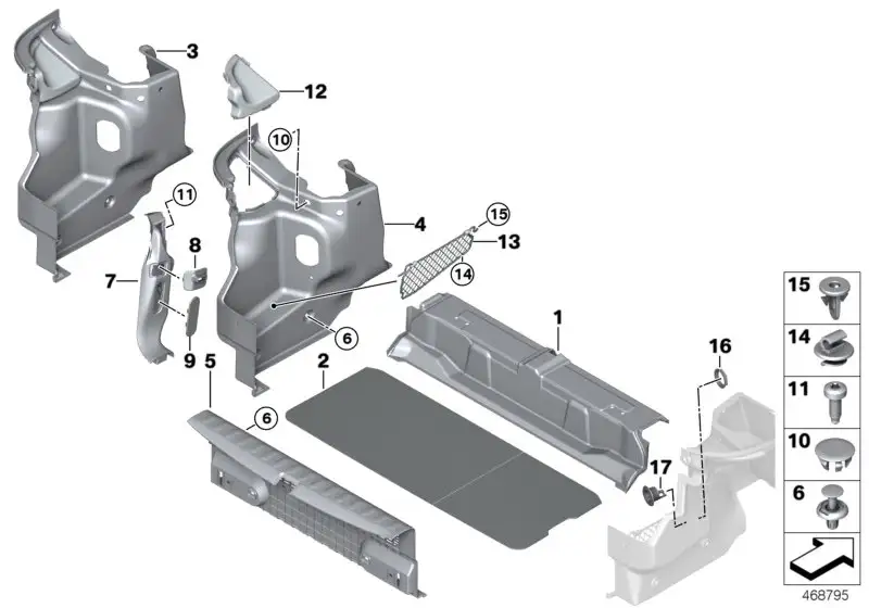 BMW Buchse Staunetz F57 51477473748 - Bildposition 15