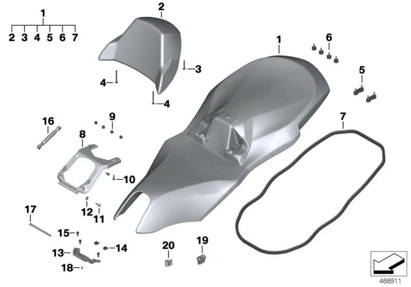 BMW Sitzbank schwarz K19 52537724952