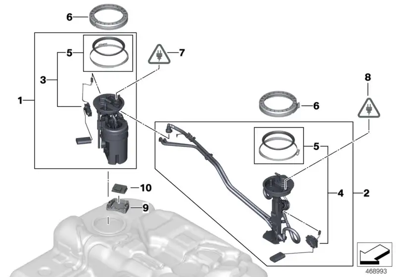 BMW Fördereinheit mit Intankpumpe und Filter E70 16117195463