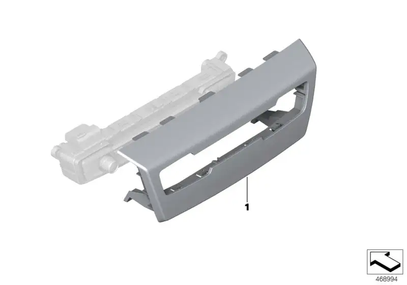 BMW Blende Bedieneinheit Audio F45 F46 64119312393