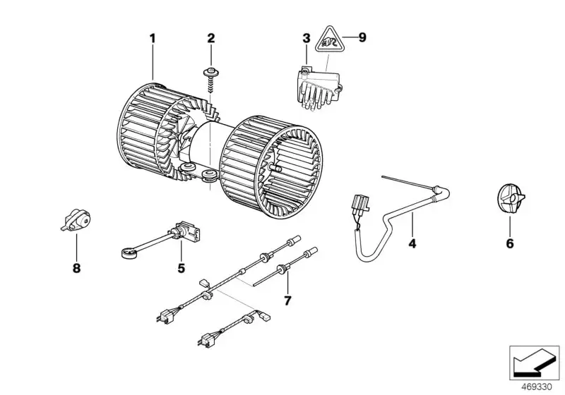 BMW Gebläse E39 E53 64118382305 - 5er E39, X5 E53